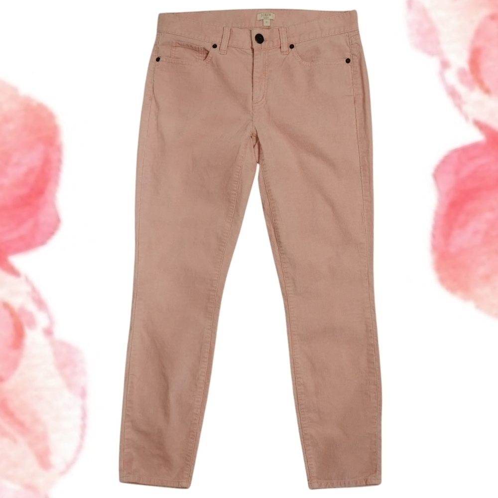 J Crew Factory Mid-Rise Skinny Fit Light Pink Stretch Corduroy Jeans - Sz 27